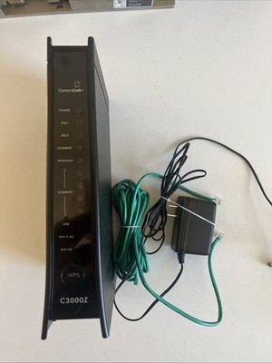 CenturyLink ZyXEL C3000Z DSL Modem & Wireless Router w/ AC Adapter *Tested*