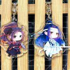 Anime 2pcs Keychains Mo Dao Zu Shi MDZS Wei wuxian Lan Wangji Keyring 6cm