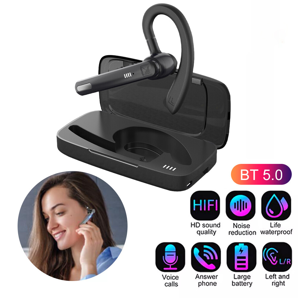 Bluetooth Noise Cancelling Trucker Headset with Mic for Cellphones  