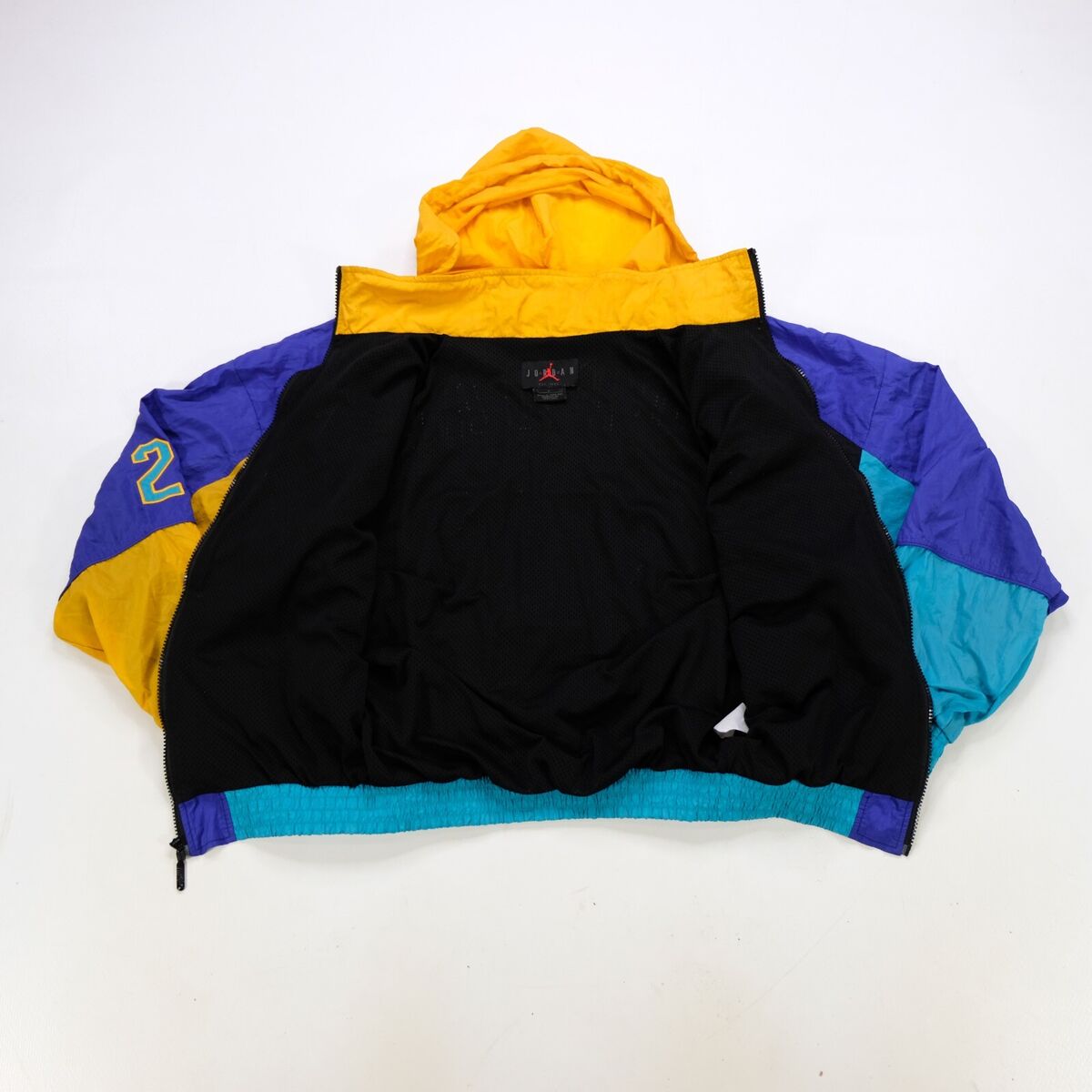 Rare AIR JORDAN #23 Spell Out Color Block Windbreaker Jacket Rare AIR JORDAN #23 Spell Out Color Block Windbreaker Jacket