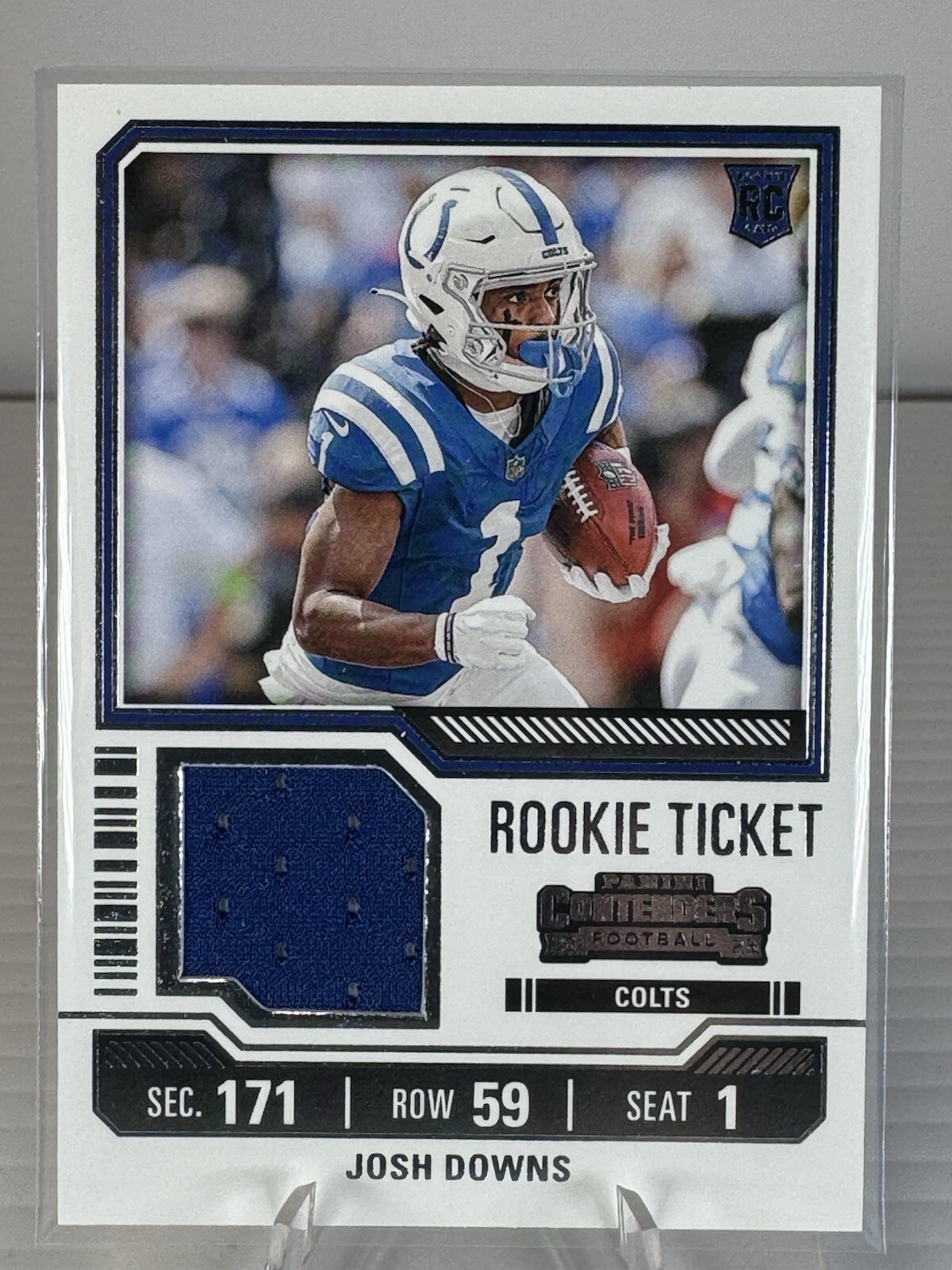 2023 Panini Contenders Josh Downs RC Rookie Ticket Swatches Patch SP #TS21