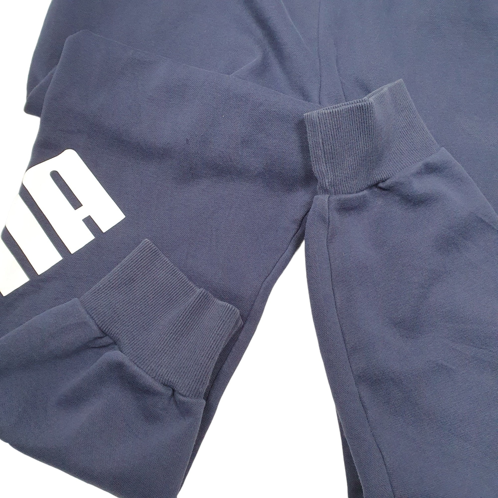 PUMA Jogger Trousers Cotton Navy Mens W32 L29 image 4