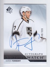 2015-16 UD SP AUTHENTIC DEREK FORBORT RC AUTO /999 FUTURE WATCH ROOKIE Bruins