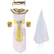 CHILDS EGYPTIAN QUEEN OF NILE COSTUME CLEOPATRA HISTORICAL BOOK DAY FANCY DRESS