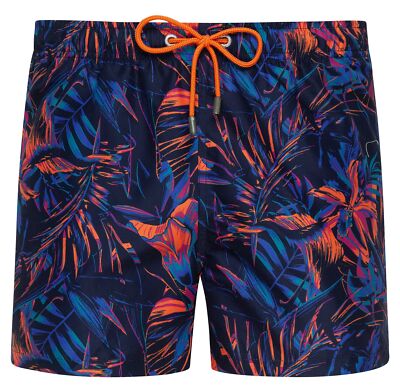 Jockey Herren Oceans Echo Print Farn Swim Short Navy M L XL XXL NEU
