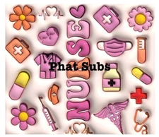 20oz Sublimation Tumbler Wrap Puff Nurse Ready To Press Heat Transfer