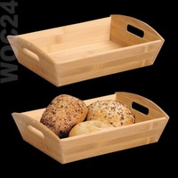 Bambus Holz Aufbewahrung Brot Obst Ordnung Box Organizer Korb Tablett FrüHstüCk