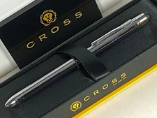 CROSS TECH3+ LUSTROUS CHROME MULTI-FUNCTION BLACK RED INK, PENCIL ERASER, STYLUS