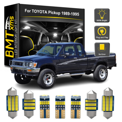 7x Interior LED Light Bulb Lience Plate For Toyota Pickup 1989-1995 4 Color
