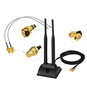 2 4ghz 5ghz Wifi 6dbi Antenna Dual Rp Sma Connector For Asus Linksys Router Ap Ebay