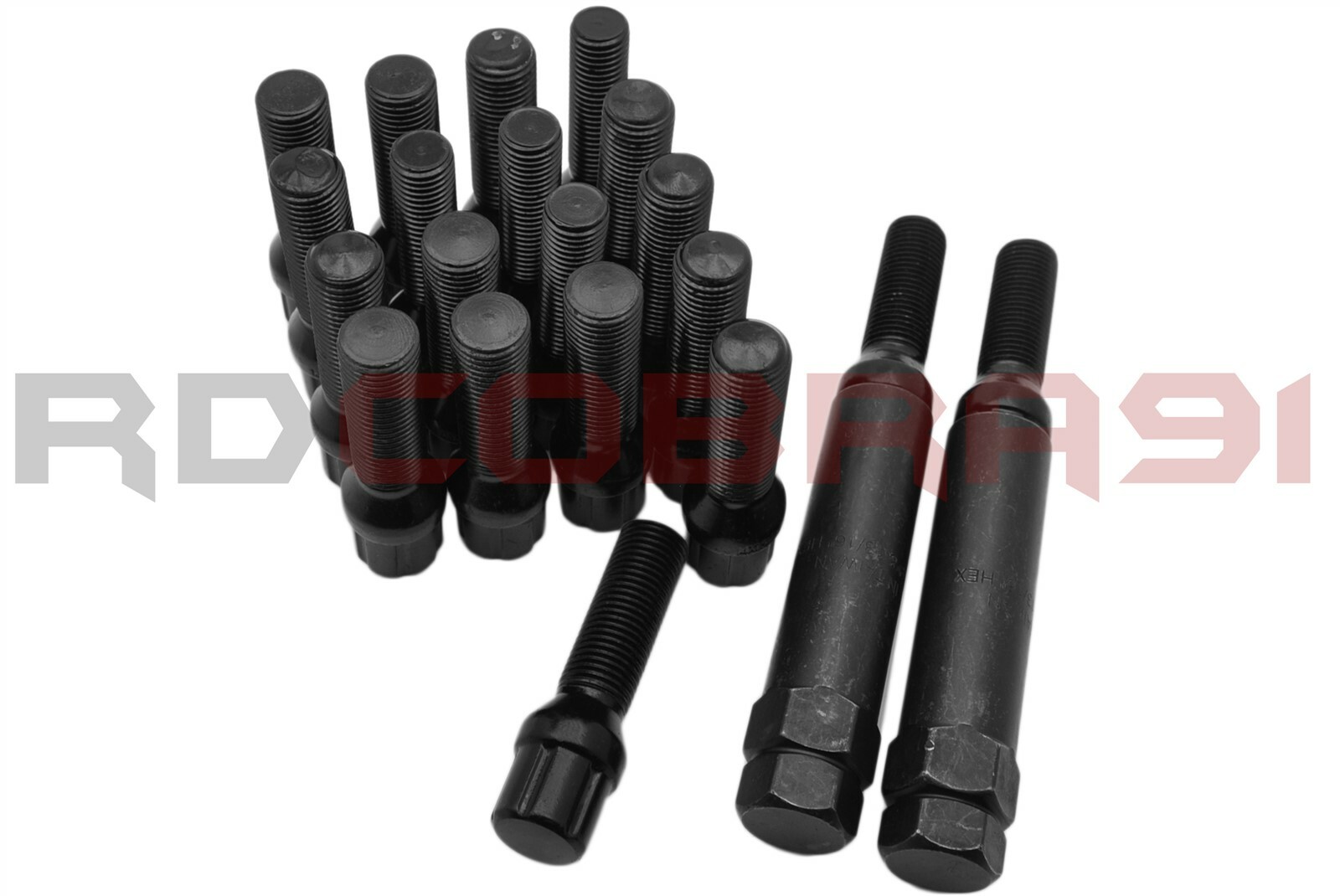 20 PC Audi Black Spline Lug Bolts 14x1.5 33mm Shank + 2 Keys – Rdcobra91