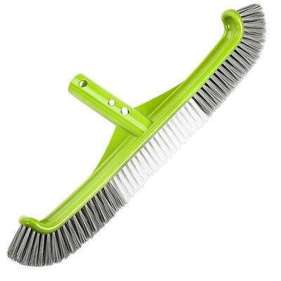 Pool Brush Head 17.5'' Pool Brushes for Cleaning Pool Walls Curved Ends New