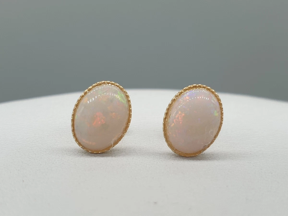 9ct gold opal stud earrings deals