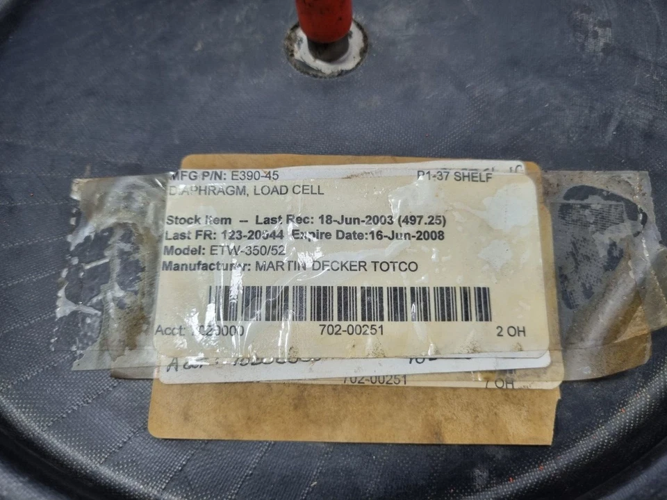 MD Totco E390-45 Diaphragm Load Cell ETW-350/52 - 1 Pair = 2 PCs - Image 2 of 4