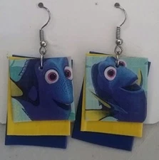Finding Dory earrings duct tape duck lightweight handmade nemo