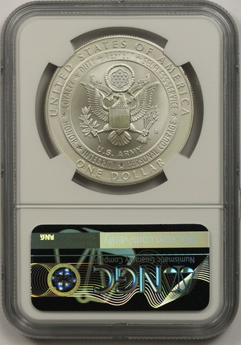 2011-S United States Army $1 NGC MS 69 Modern Commemorative Silver Dollar - Picture 2 of 4