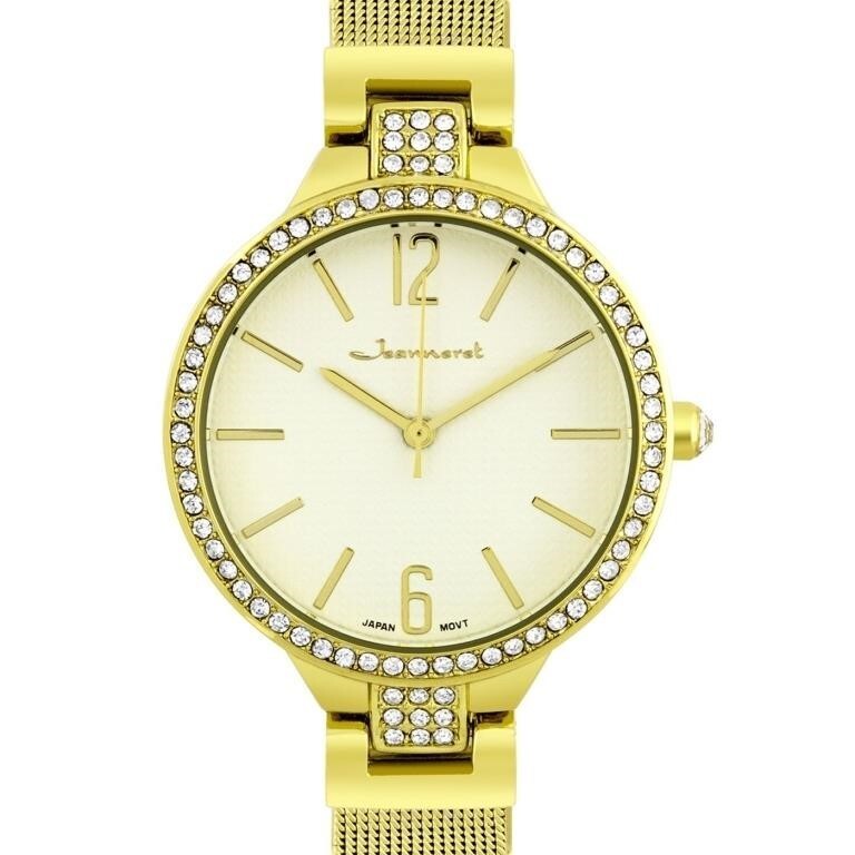 Jeanneret Crystal Bezel Mesh Band Ladies Watch. Jeanneret Jura Women main image 4