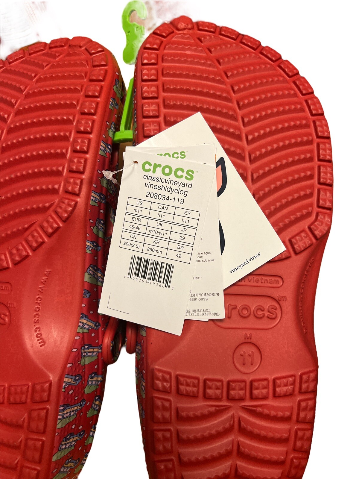 Holiday Vineyard Vines Crocs Classic Clog collaboration WHALE Jibbitz