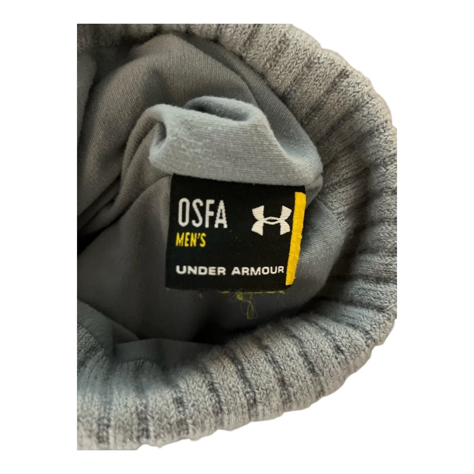 Gorro de invierno Under Armour OSFA para hombre - gris con rayas rojas, negras y blancas - A Foto 4 de 4