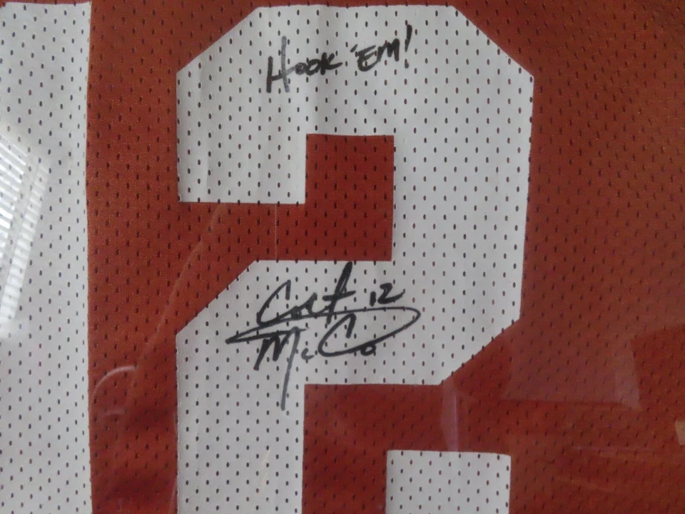 Colt McCoy Autographed Framed Texas Longhorn Jersey #12 - Image 3 of 3