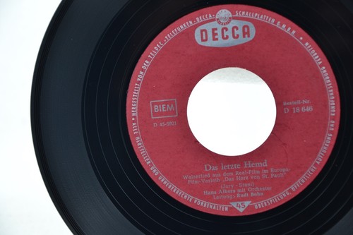 HANS ALBERS - Weine Nicht / Das Letzte Hemd - Decca - D 18646 - 7" Single - Bild 5 von 6
