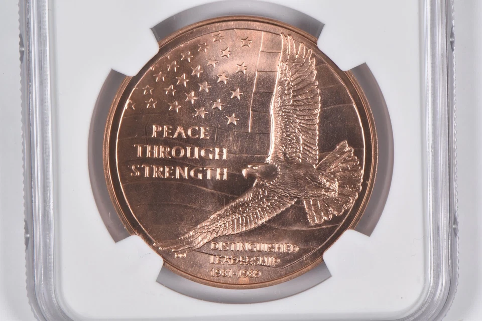 (2016) MS69 RD Bronze Medal Ronald & Nancy Reagan Coin and Chronicles NGC - Image 4 of 4