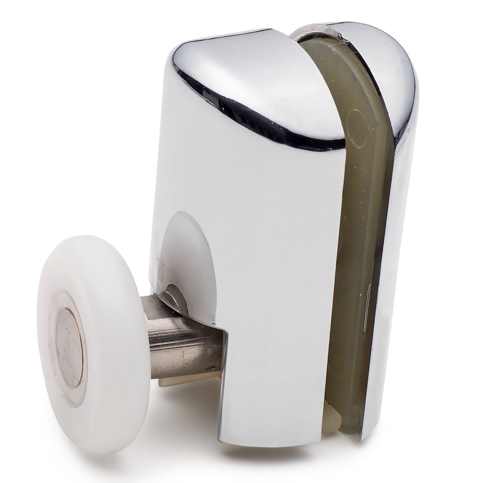 Shower Rollers Runners Chrome Plated Bottom Wheels 25mm Diameter, 2 x Pack L069