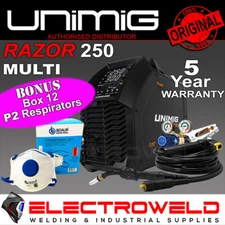 UNIMIG Razor Multi 250 Welder, 3-in-1 Mig Tig Stick Welding Machine 15A, U11009K