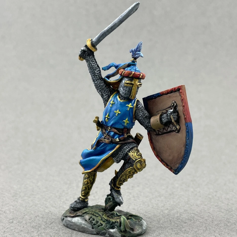 Миниатюрный крестоносец 54 мм, Раскрашенный оловянный солдатик, Итальянский Рыцарь Гийом Балнис - Изображение 4 из 4