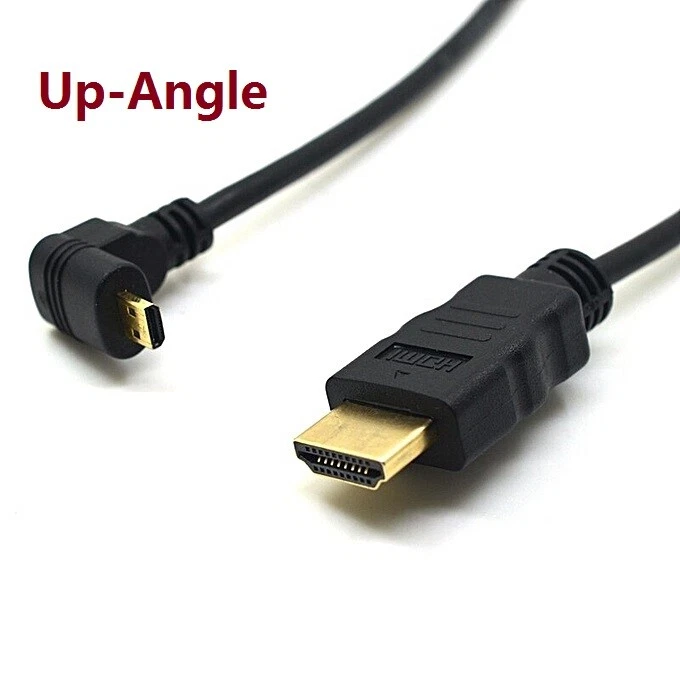 1.8M HDMI to 90° Degree Micro HDMI Male 4K Cord Cable Left Right Up Down Angle - Image 4 of 4
