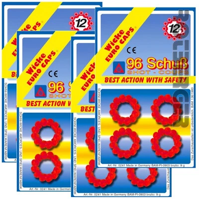 384 Schuss / 4 Pack 12-Schuss-Ringmunition EURO CAPS Sohni-Wicke Ring Munition