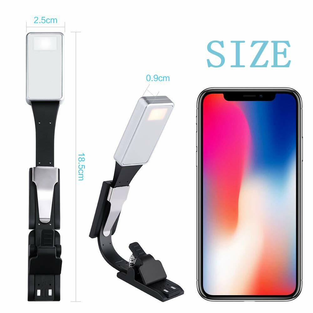 Liseuse LED rechargeable USB à intensité réglable pour lecture nocturne - 3