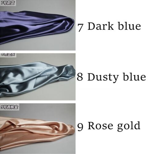 Satin Fabric Faux Silk Thick for Shirt Dress Curtain Tablecloth 150*100cm - Picture 15 of 42