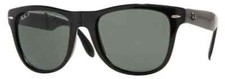 NEW RAYBAN RB4105 601/58 54MM WAYFARE FOLDING RB 4105 BLACK/GREEN POLARIZE LENS