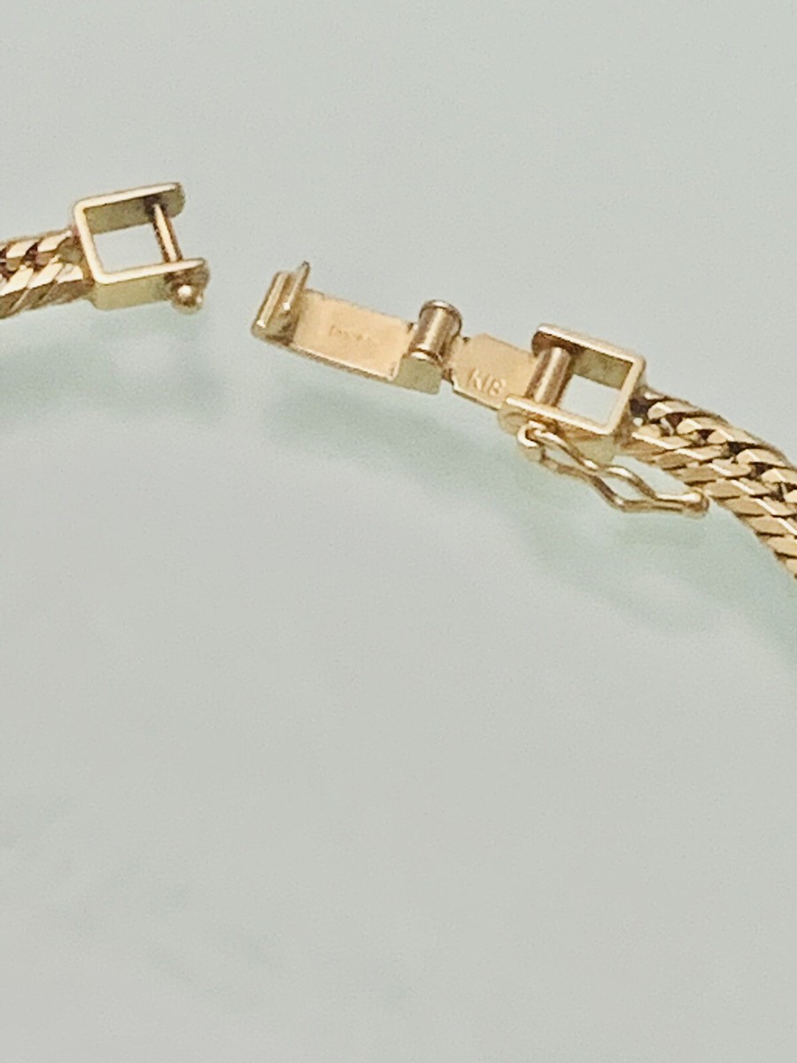 🛑K18 Jap Bracelet Kihei Pure 18k Gold! 7.5” 17.77g Moon 🛑K18 Jap Bracelet Kihei Pure 18k Gold! 7.5” 17.77g Moon