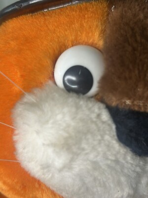 Peluche Vintage Hodori - Mascotte JO Séoul 1988 - Tigre Orange - Taille L - Occasion