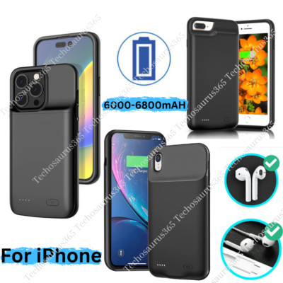 Battery Charger Case Power Bank For iPhone 6 7 8 X XR 11 12 13 14 Charging Cover