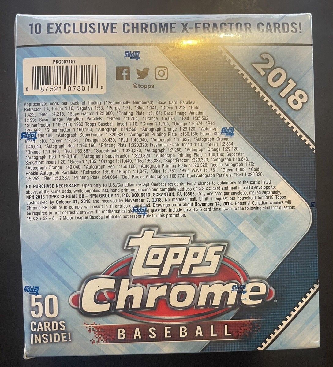 2018 Topps Chrome Baseball Mega Monster Box Sealed | eBay