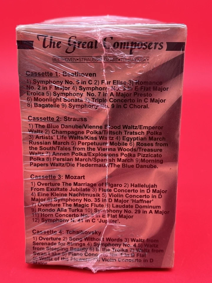 1980's The Great Composers 4 Volume Cassette Box Set Classical Music Madacy - Image 4 of 4