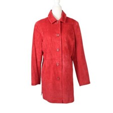 Vintage 90s Cherokee Red Suede Leather Jacket M