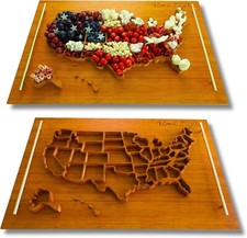 3D USA Shaped Extra Large Charcuterie Board 37" 24" 94 60 cm