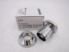 Moen 52-F Donner Adjustable Shower Rod Flange Set, Chrome 2 piece per box