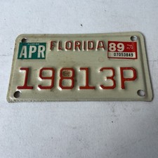 VINTAGE OBSOLETE EXPIRED FLORIDA MOTORCYCLE LICENSE PLATE TAG 36a 