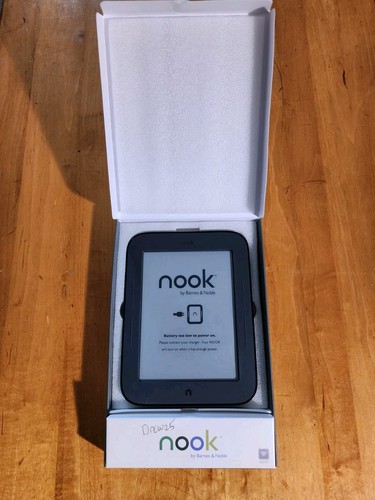BARNES NOBLE NOOK BNRV300 SIMPLE TOUCH 6" TABLET READER W/ POWER CORD & BOX - Picture 10 of 18