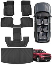 Car Floor Mat for Jeep Grand Cherokee L: Rubber Custom Fit 1st & 2nd & 3th Ro...