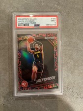 2024-25 Panini Prizm Black Jalen Johnson #100 Snakeskin Case Hit SSP PSA 9