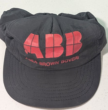 ABB Asea Brown Boveri Snapback Trucker Hat Made In USA Vintage