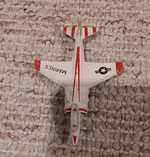 Diecast US Marines Military Jet Model Aircraft White/Red/Black With Stand