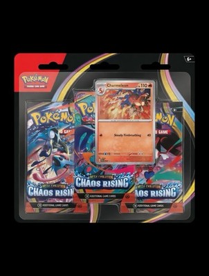 Pokémon TCG Mega Evolution Chaos Rising 3-Pack Blister Charmeleon Promo NEW