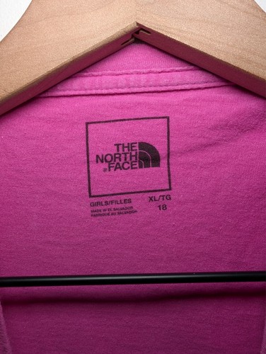 THE NORTH FACE GRAPHIC TEE FUSCHIA TSHIRT SHIRT SZ XL 18 YOUTH GIRLS - Picture 3 of 5